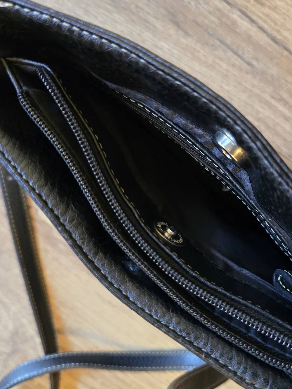 Chaps Classic Crossbody Bag with Black Trim